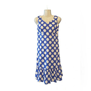 Hanna Andersson Blue And White Polka Dotted Dress